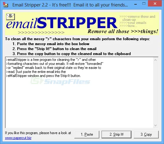 Email Stripper स्क्रीनशॉट 1