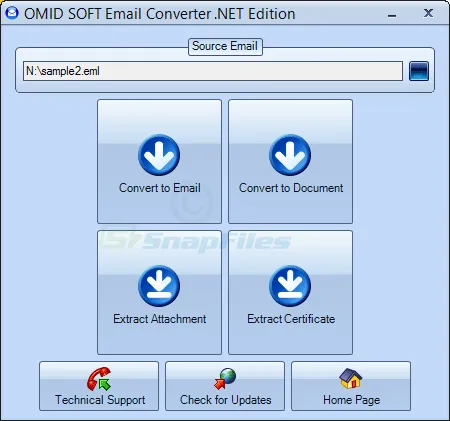 OmidSoft Email Converter स्क्रीनशॉट 1