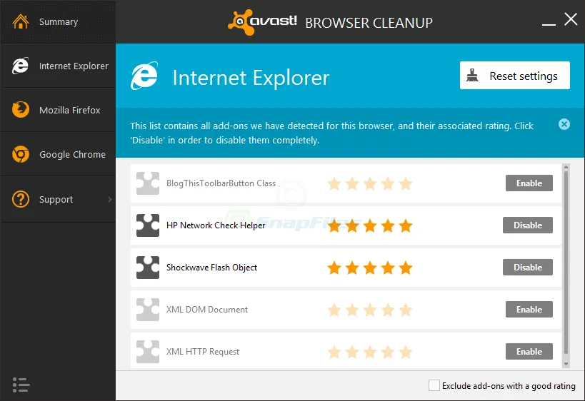 Avast Browser Cleanup Tool स्क्रीनशॉट 2