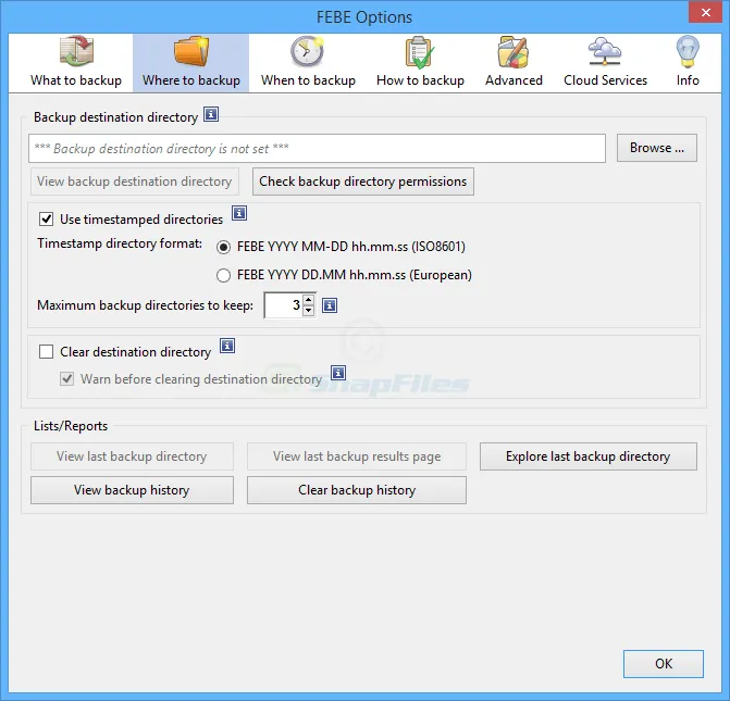 Firefox Extension Backup (FEBE) स्क्रीनशॉट 2