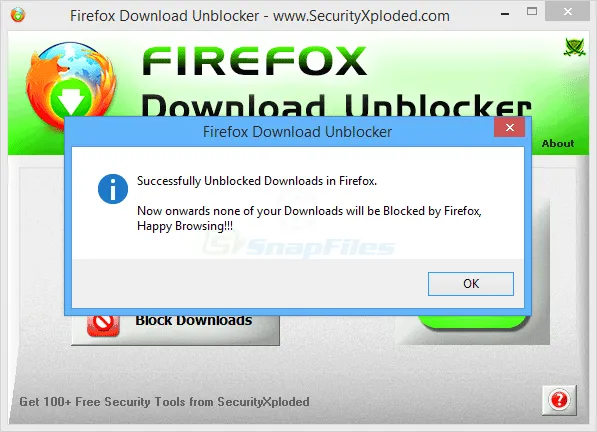 Firefox Download Unblocker स्क्रीनशॉट 2