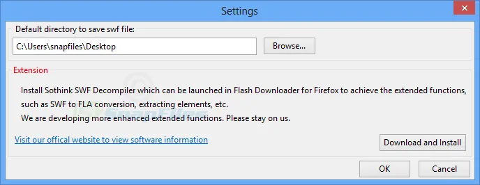 Flash Downloader for Firefox स्क्रीनशॉट 2