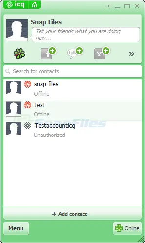 ICQ स्क्रीनशॉट 1