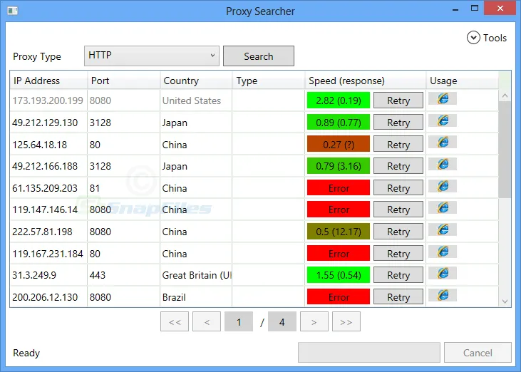 Burds Proxy Searcher स्क्रीनशॉट 1