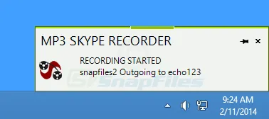 MP3 Skype Recorder स्क्रीनशॉट 2