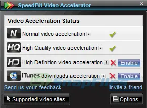 SPEEDbit Video Accelerator स्क्रीनशॉट 1