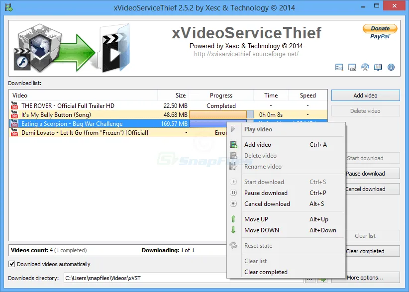 xVideoServiceThief स्क्रीनशॉट 1