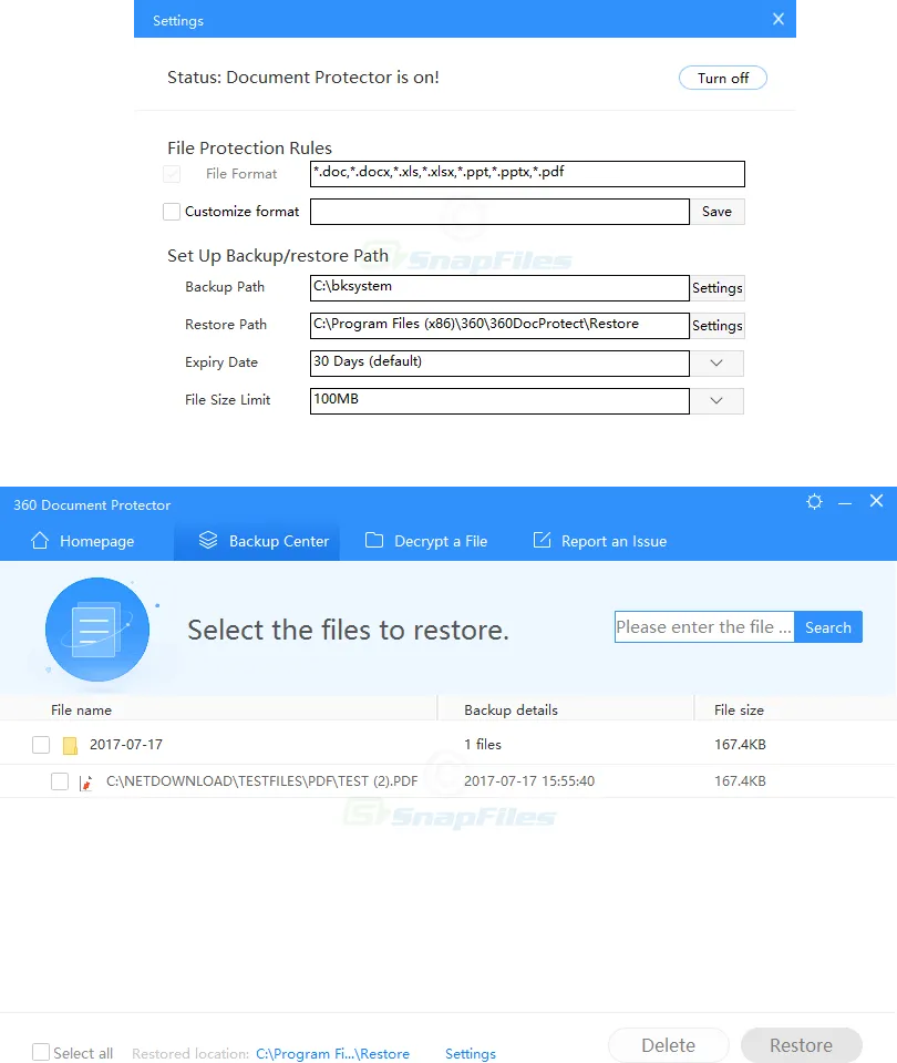 360 Document Protector स्क्रीनशॉट 2