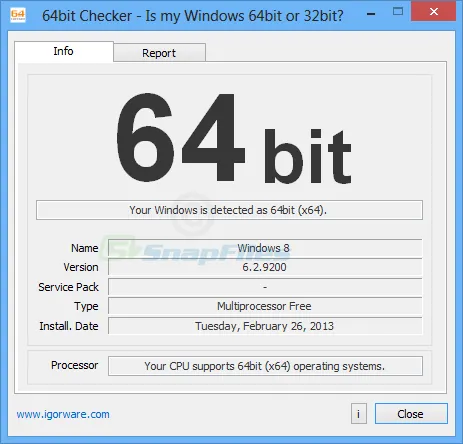 64bit Checker स्क्रीनशॉट 1