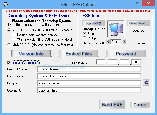 Advanced BAT to EXE Converter स्क्रीनशॉट 2