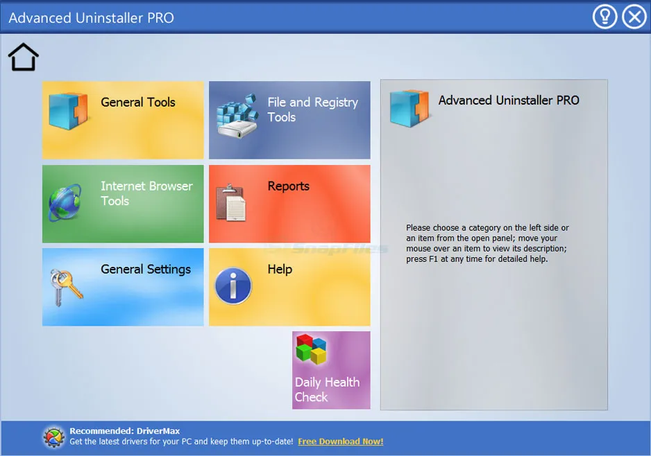 Advanced Uninstaller PRO स्क्रीनशॉट 1