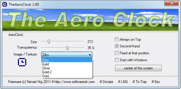 TheAeroClock स्क्रीनशॉट 2