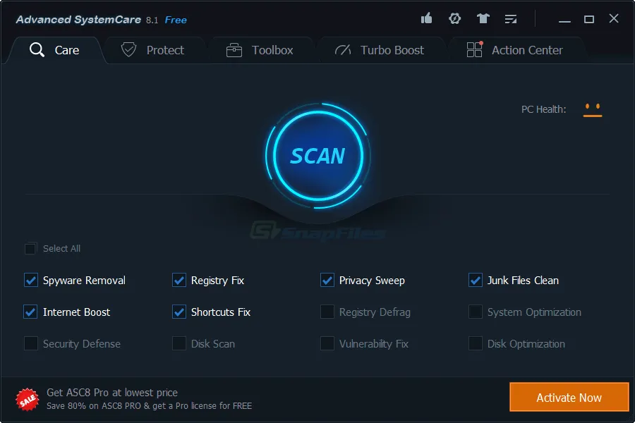 Advanced SystemCare Free स्क्रीनशॉट 1