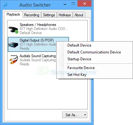 Audio Switcher स्क्रीनशॉट 1