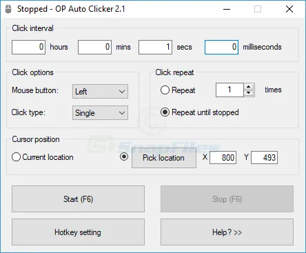 AutoClicker स्क्रीनशॉट 1