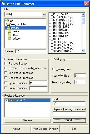 Batch File Renamer स्क्रीनशॉट 1