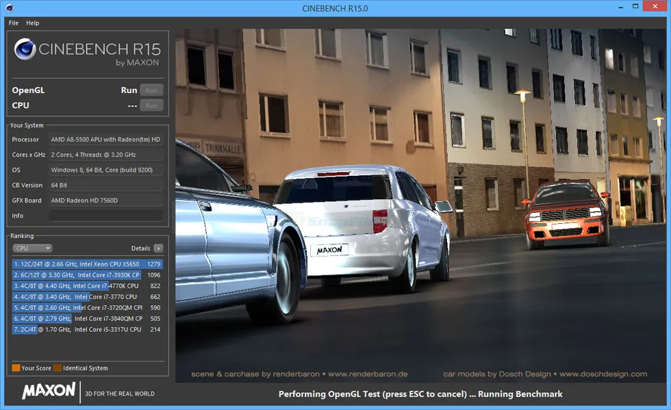 MAXON CINEBENCH स्क्रीनशॉट 1
