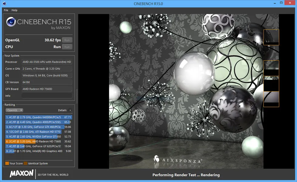 MAXON CINEBENCH स्क्रीनशॉट 2
