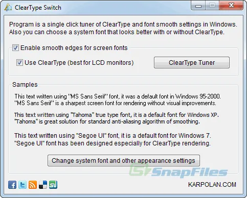 ClearType Switch स्क्रीनशॉट 1