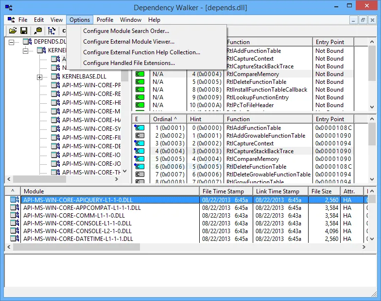 Dependency Walker स्क्रीनशॉट 2