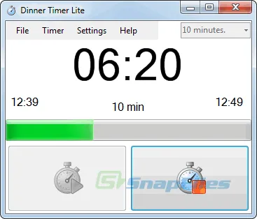 Dinner Timer Lite स्क्रीनशॉट 1