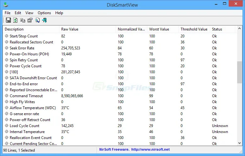 DiskSmartView स्क्रीनशॉट 1