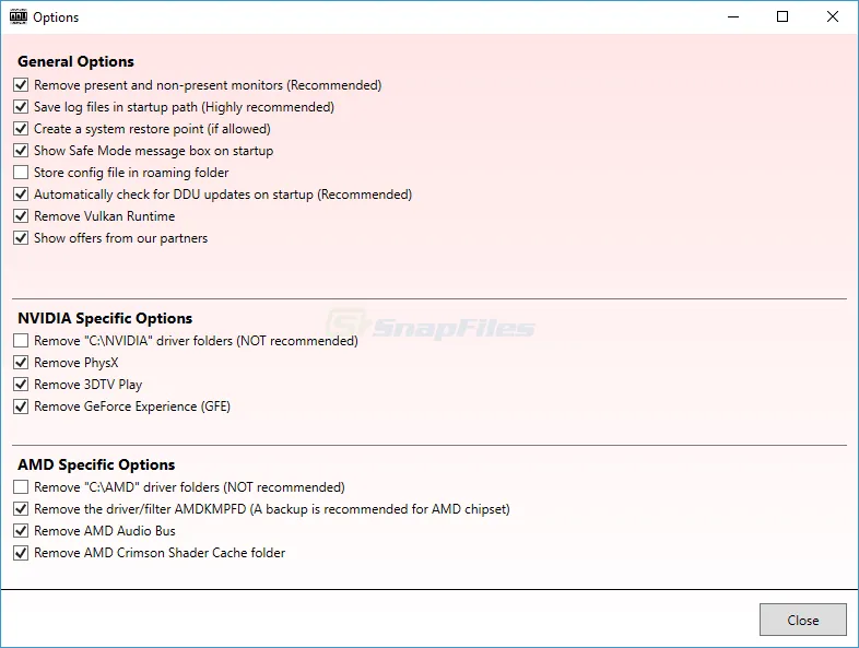 Display Driver Uninstaller स्क्रीनशॉट 2
