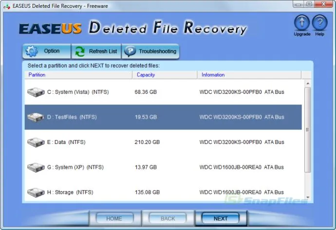 EaseUS Deleted File Recovery स्क्रीनशॉट 1