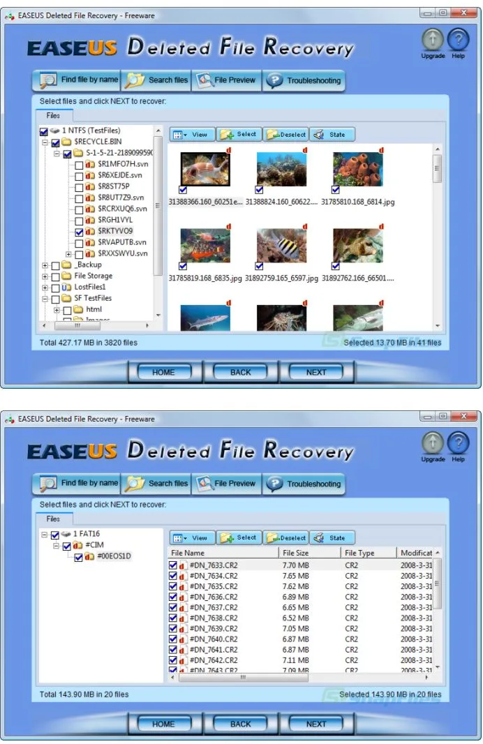 EaseUS Deleted File Recovery स्क्रीनशॉट 2