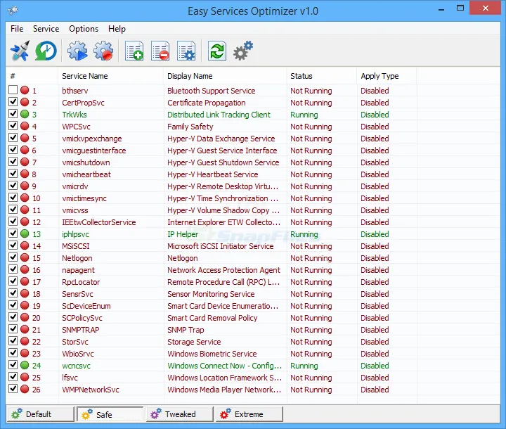Easy Service Optimizer स्क्रीनशॉट 1