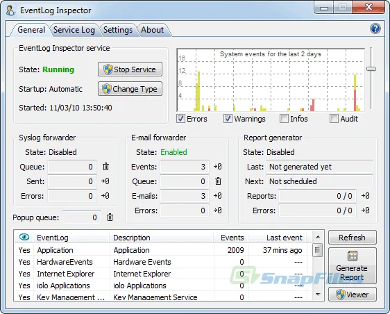 EventLog Inspector स्क्रीनशॉट 1