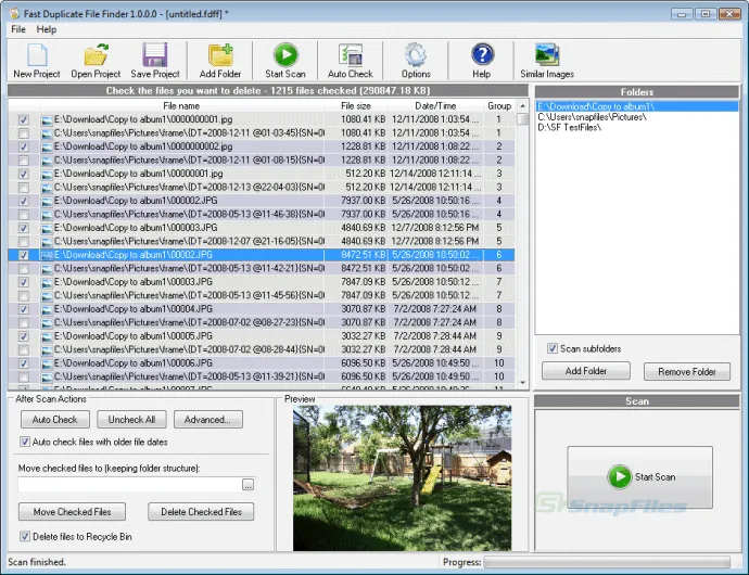 Fast Duplicate File Finder स्क्रीनशॉट 1