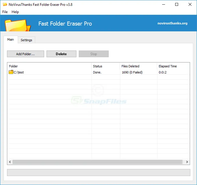 Fast Folder Eraser Pro स्क्रीनशॉट 1