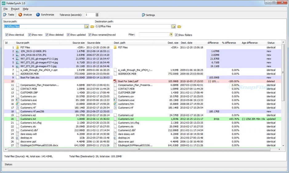 Saleen Folder Sync स्क्रीनशॉट 1