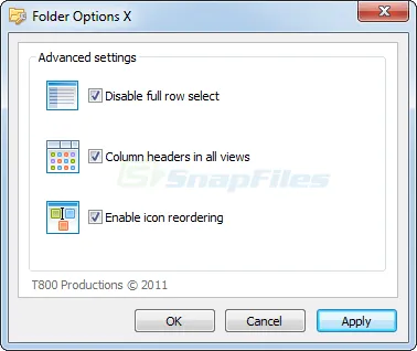 Folder Options X स्क्रीनशॉट 1