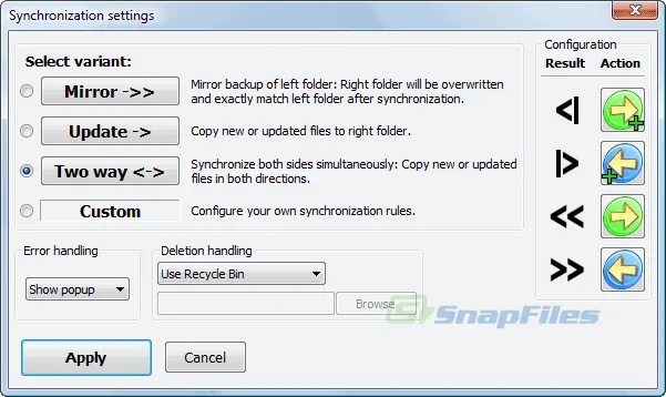 FreeFileSync स्क्रीनशॉट 2