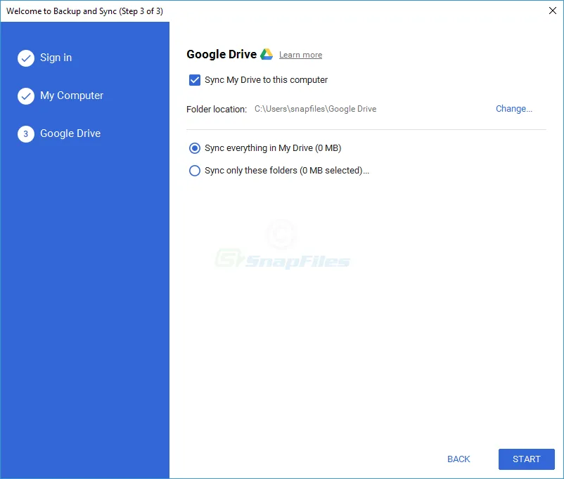 Google Backup and Sync स्क्रीनशॉट 2