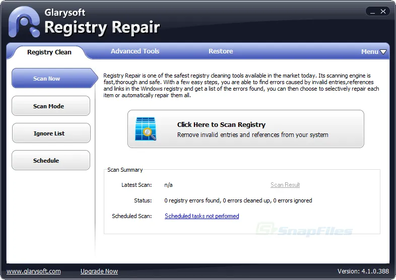 Glary Registry Repair स्क्रीनशॉट 1