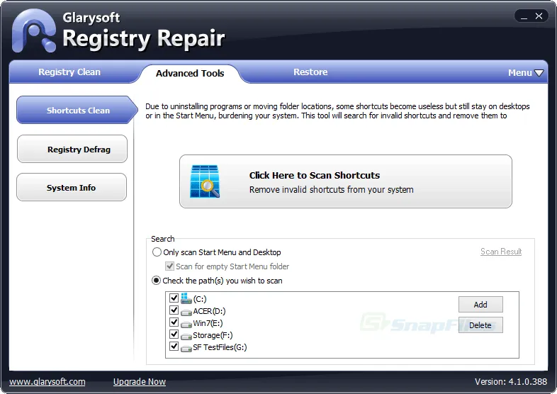 Glary Registry Repair स्क्रीनशॉट 2