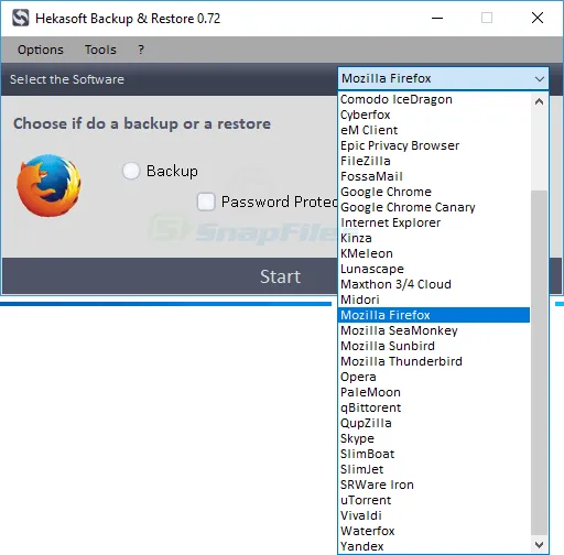 Hekasoft Backup & Restore स्क्रीनशॉट 1