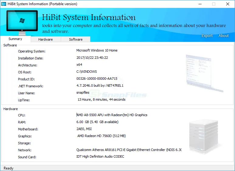 HiBit System Information स्क्रीनशॉट 1