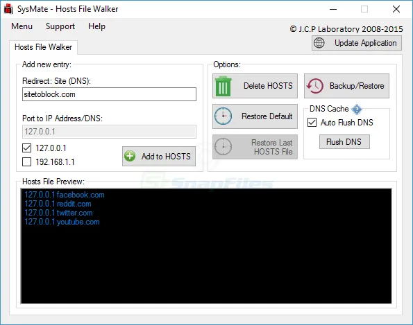 SysMate Hosts File Walker स्क्रीनशॉट 1