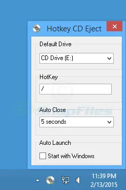 Hotkey CD Eject स्क्रीनशॉट 1