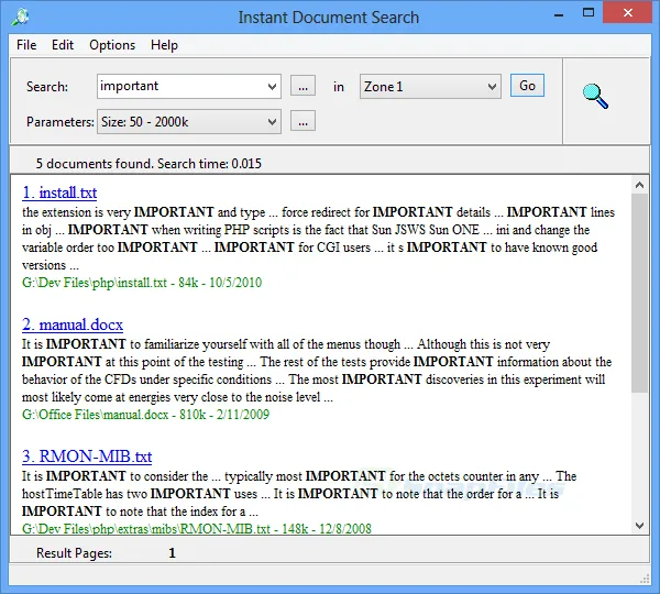 Instant Document Search स्क्रीनशॉट 1