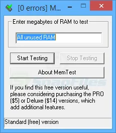 MemTest स्क्रीनशॉट 1