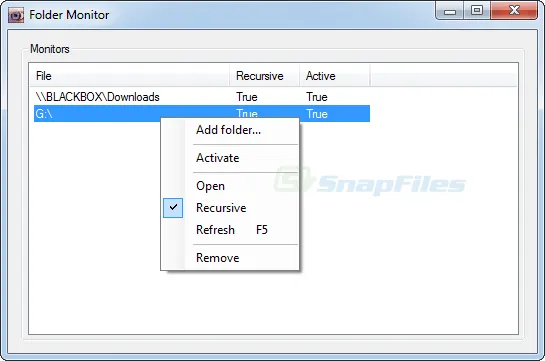 Nodesoft Folder Monitor स्क्रीनशॉट 1