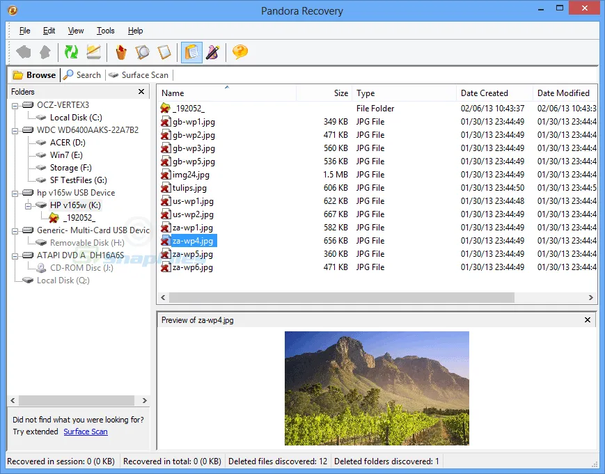 Pandora Recovery स्क्रीनशॉट 1