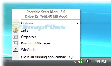 Portable Start Menu स्क्रीनशॉट 1