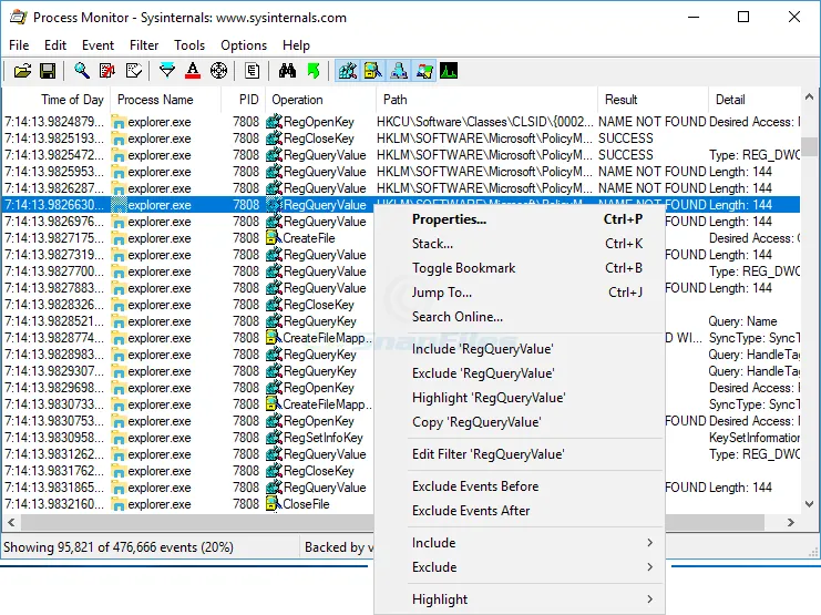 Process Monitor स्क्रीनशॉट 1