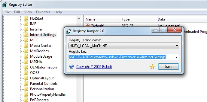 Registry Jumper स्क्रीनशॉट 1